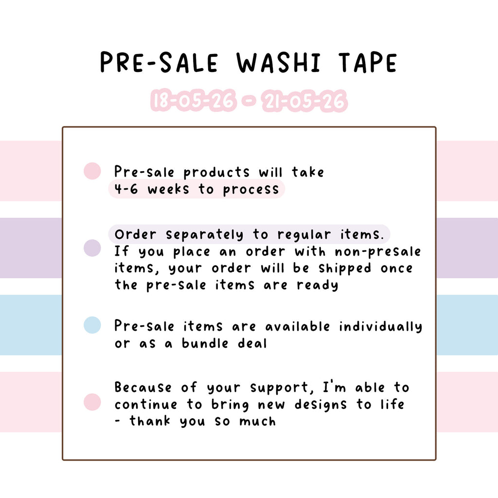 PRE-SALE Café Stories Washi Tape