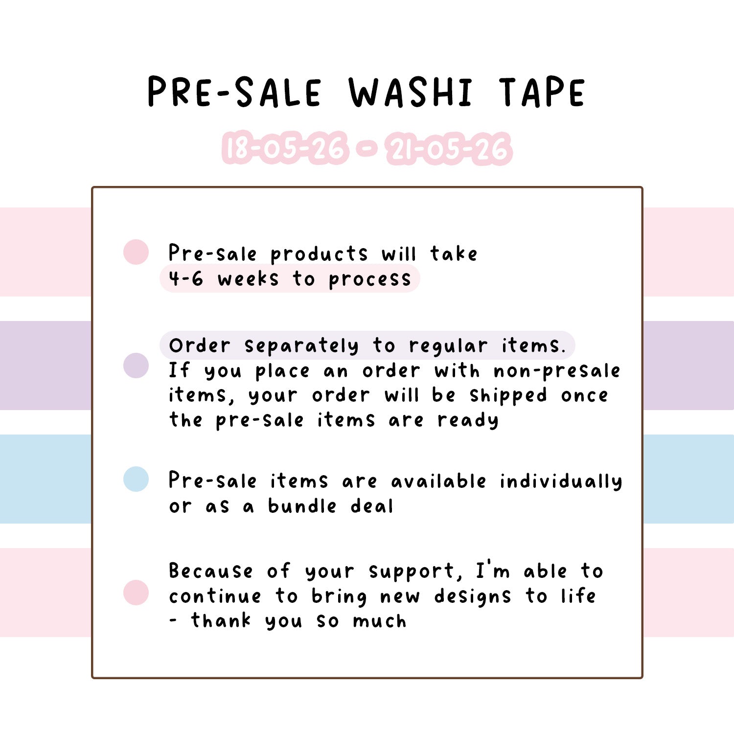 PRE-SALE Washi Bundle
