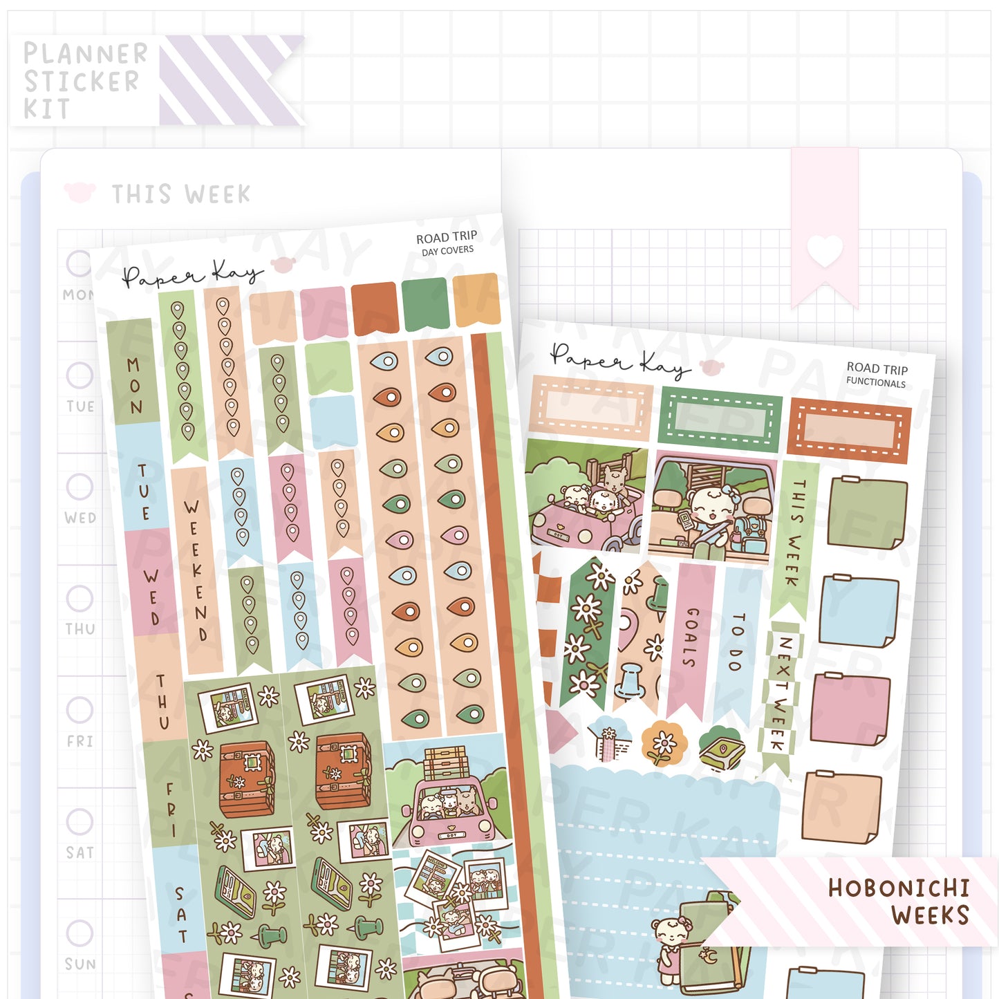 Road Trip Hobonichi Weeks Sticker Kit