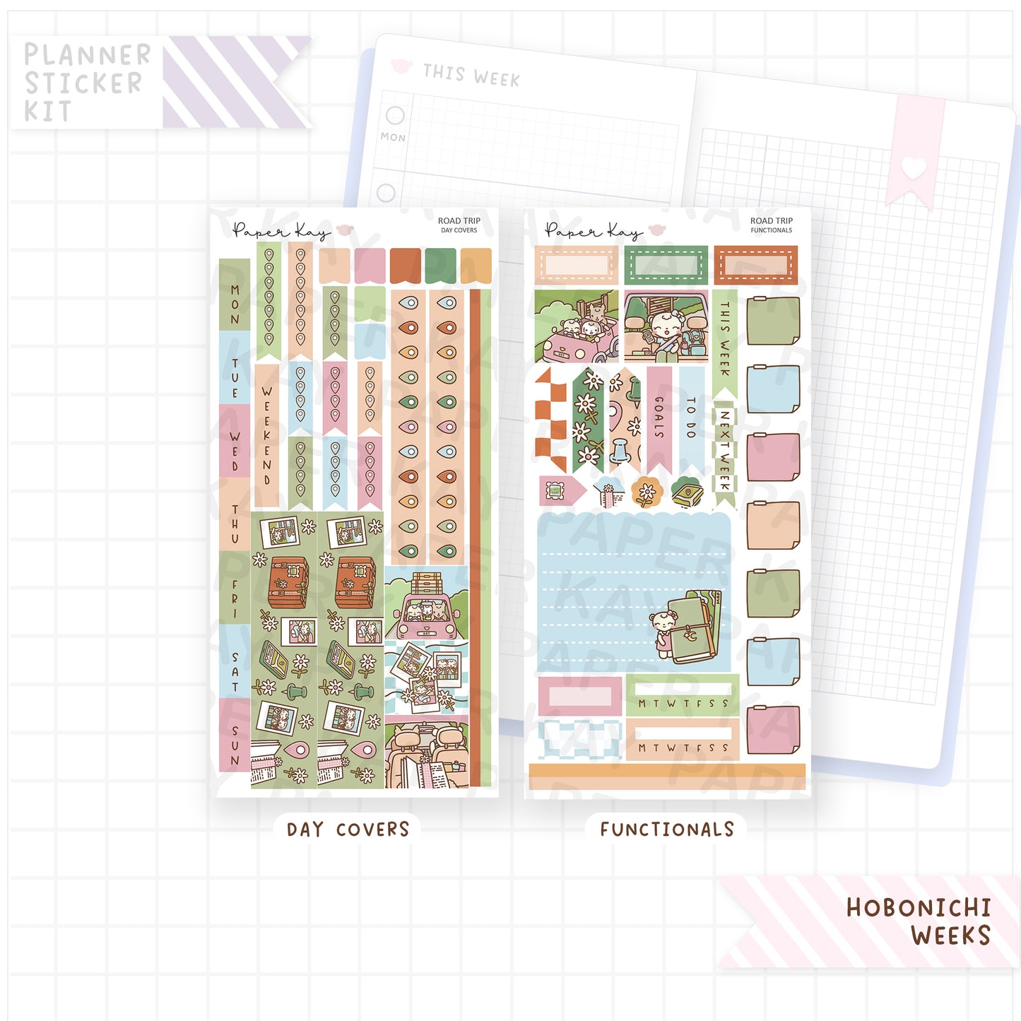 Road Trip Hobonichi Weeks Sticker Kit