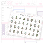 Road Trip Push Pin Date Dot Stickers