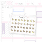 Rubber Duck Date Dot Stickers