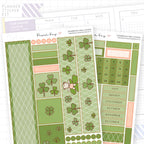 Shamrocks and Clovers Hobonichi Cousin Monthly Sticker Kit