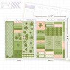 Shamrocks and Clovers Hobonichi Cousin Monthly Sticker Kit