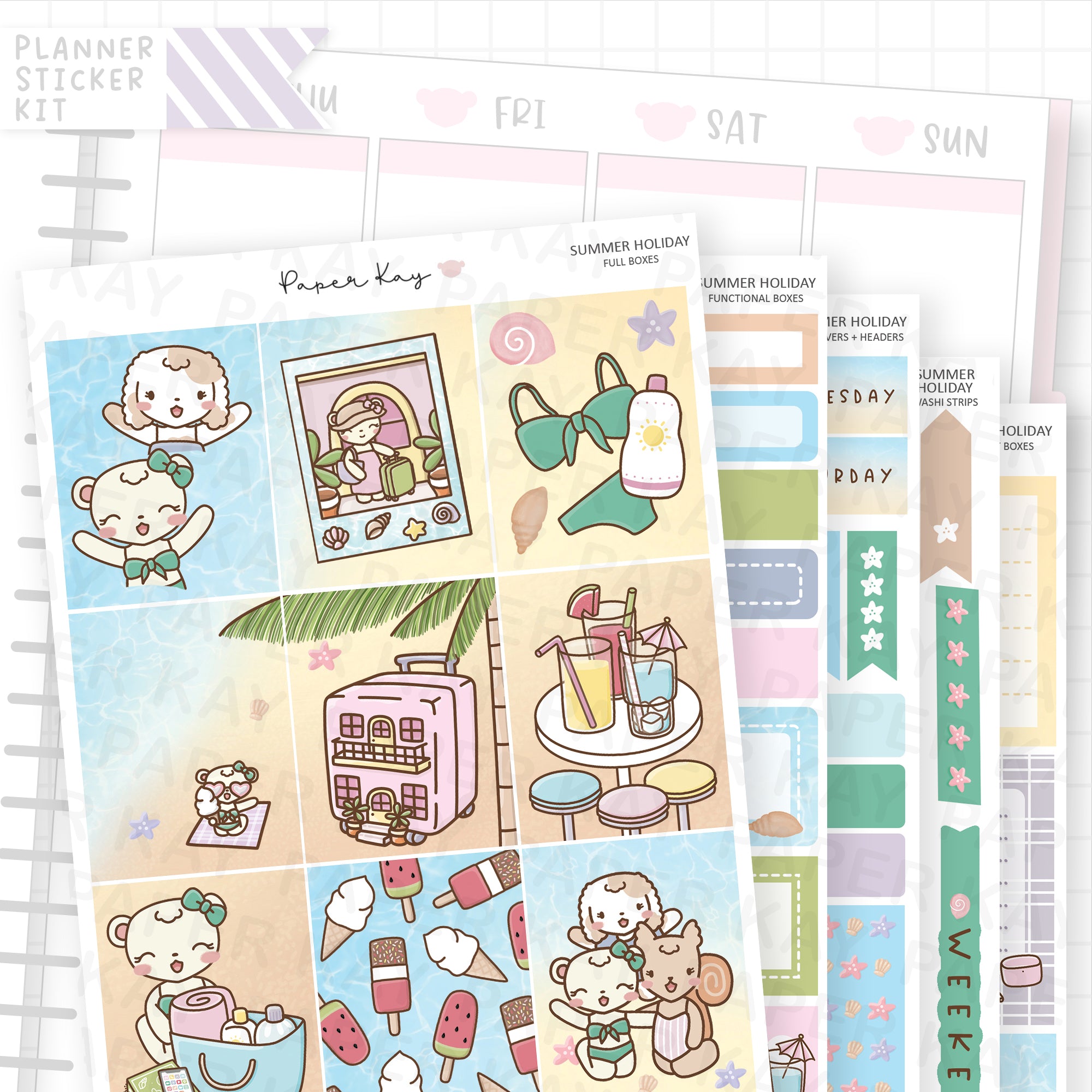 Summer Holiday Weekly Vertical Kit