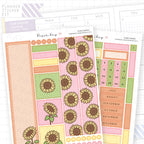 Sunflowers Hobonichi Cousin Monthly Sticker Kit