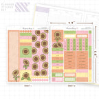 Sunflowers Hobonichi Cousin Monthly Sticker Kit