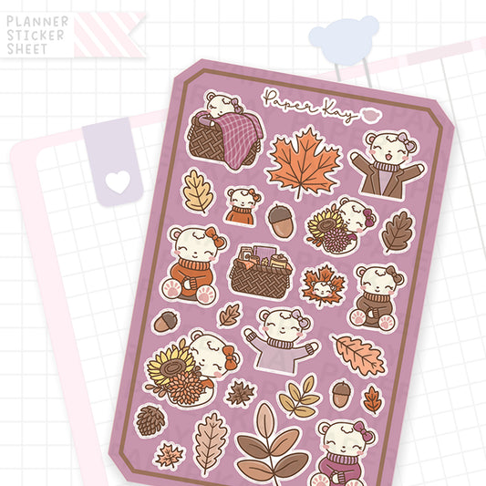 Sweater Weather Dot the Bear Bujo Deco Stickers