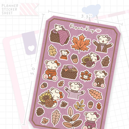 Sweater Weather Dot the Bear Bujo Deco Stickers