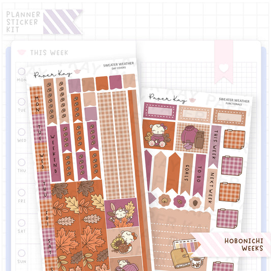 Sweater Weather Hobonichi Weeks Sticker Kit