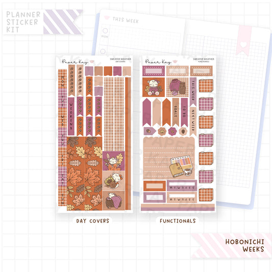 Sweater Weather Hobonichi Weeks Sticker Kit