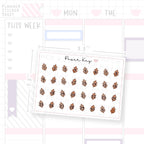 Sweater Weather Leaf Date Dot Stickers