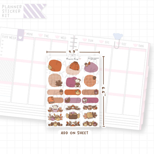 Sweater Weather Weekly Vertical Kit Add On Sheet