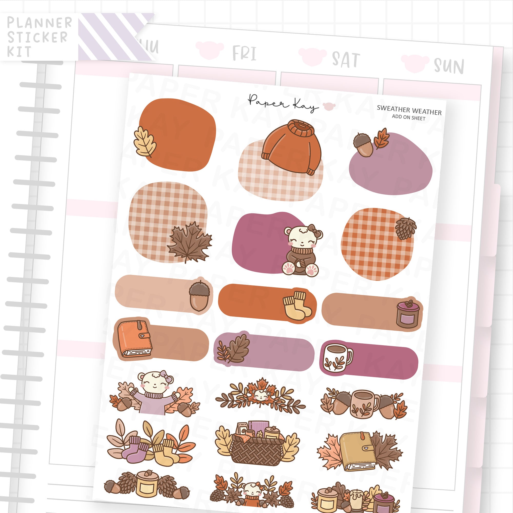Sweater Weather Weekly Vertical Kit Add On Sheet