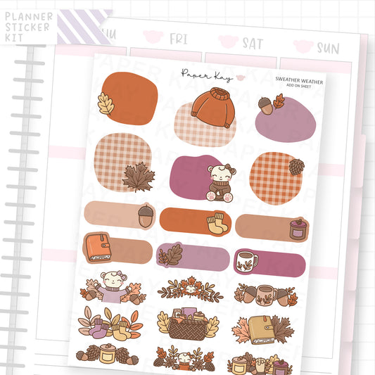 Sweater Weather Weekly Vertical Kit Add On Sheet
