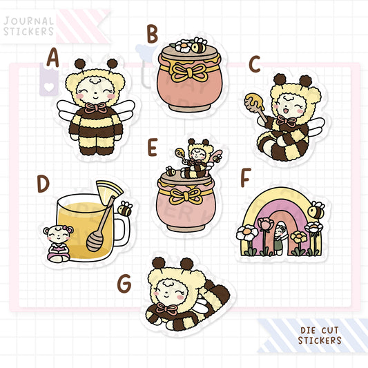 Sweet as Honey Sticker Die Cuts