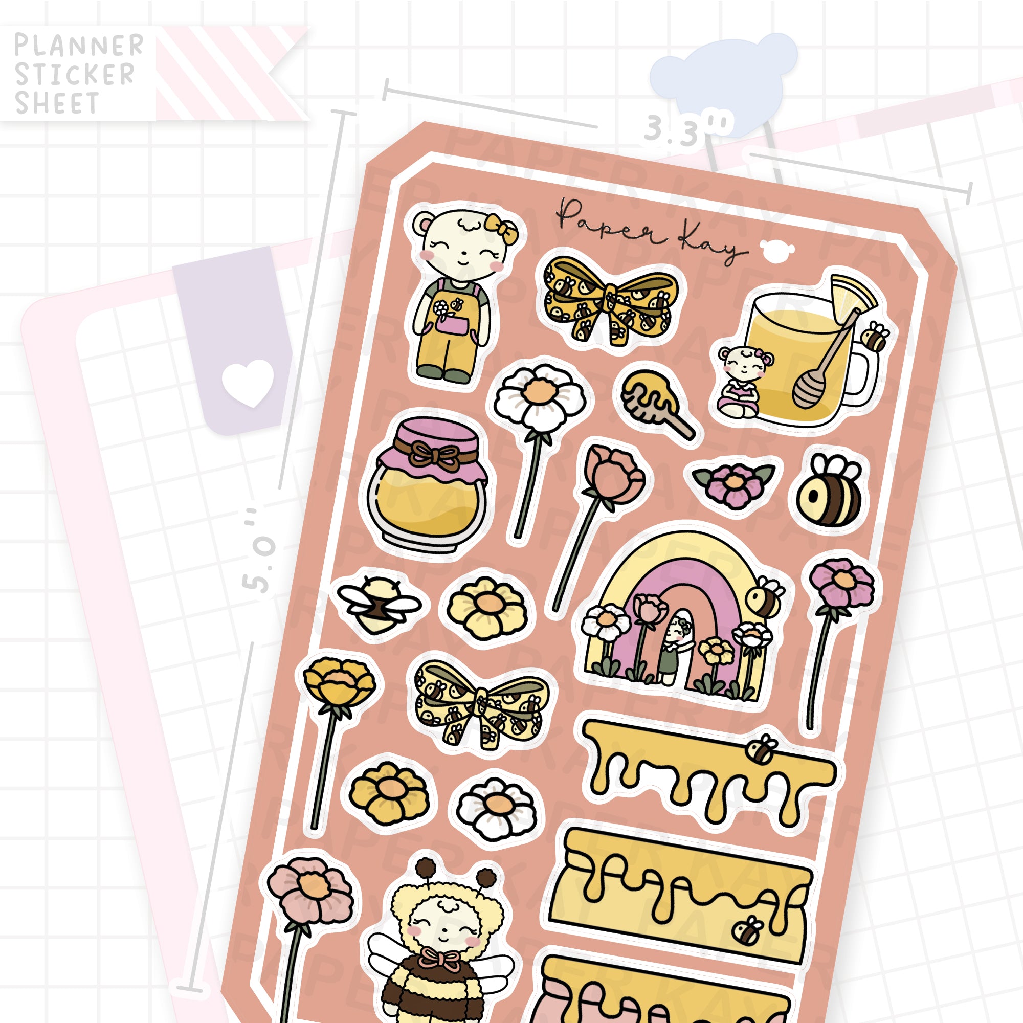 Sweet as Honey Florals Bujo Deco Stickers