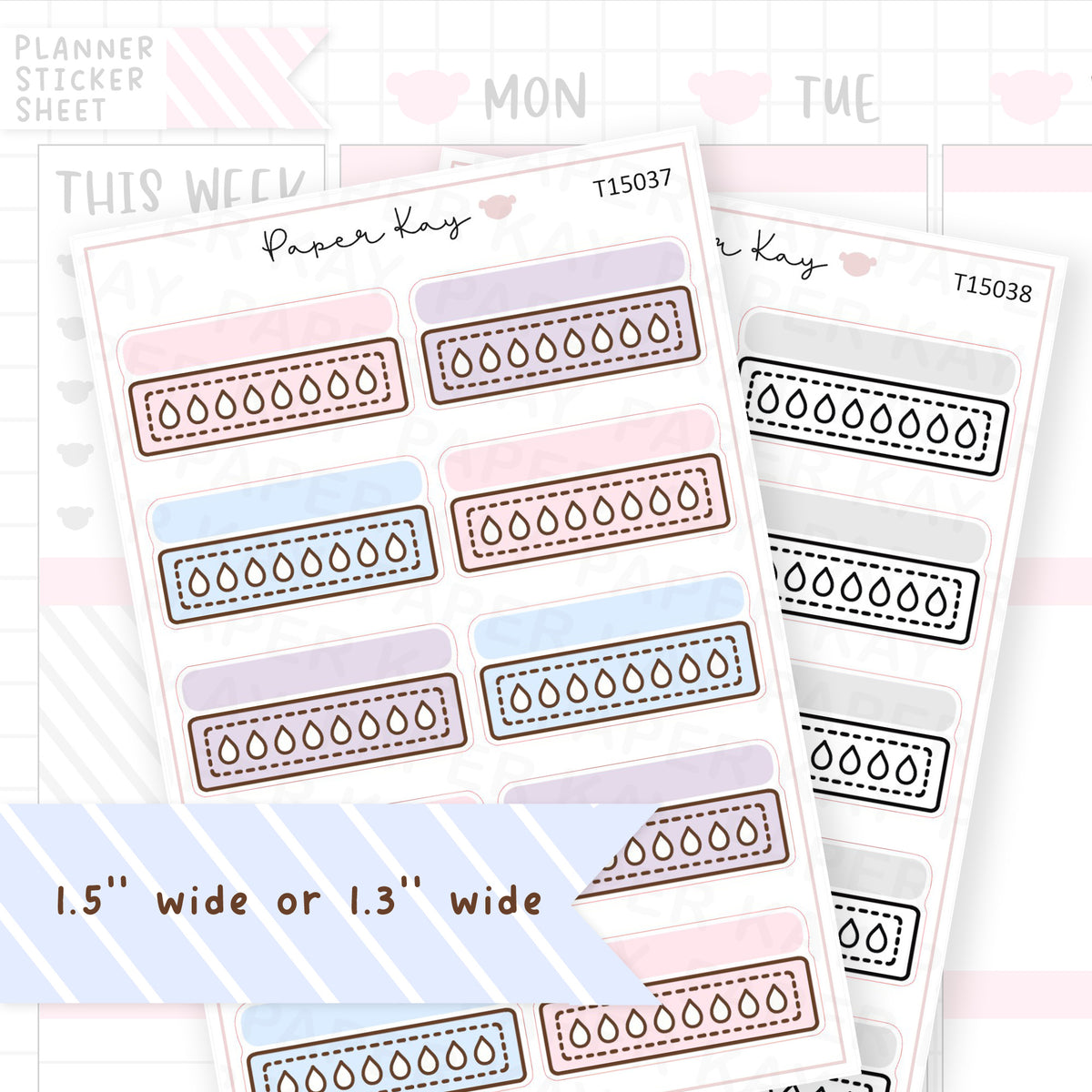 Water Tracker Sticker Sheet