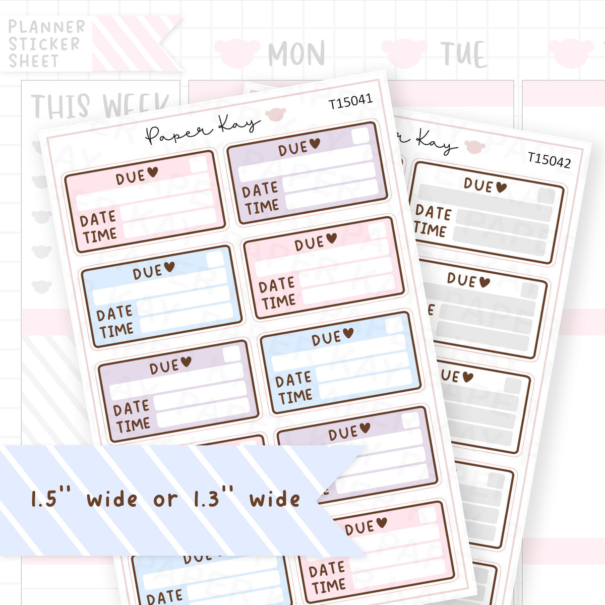 Task Due Tracker Sticker Sheet