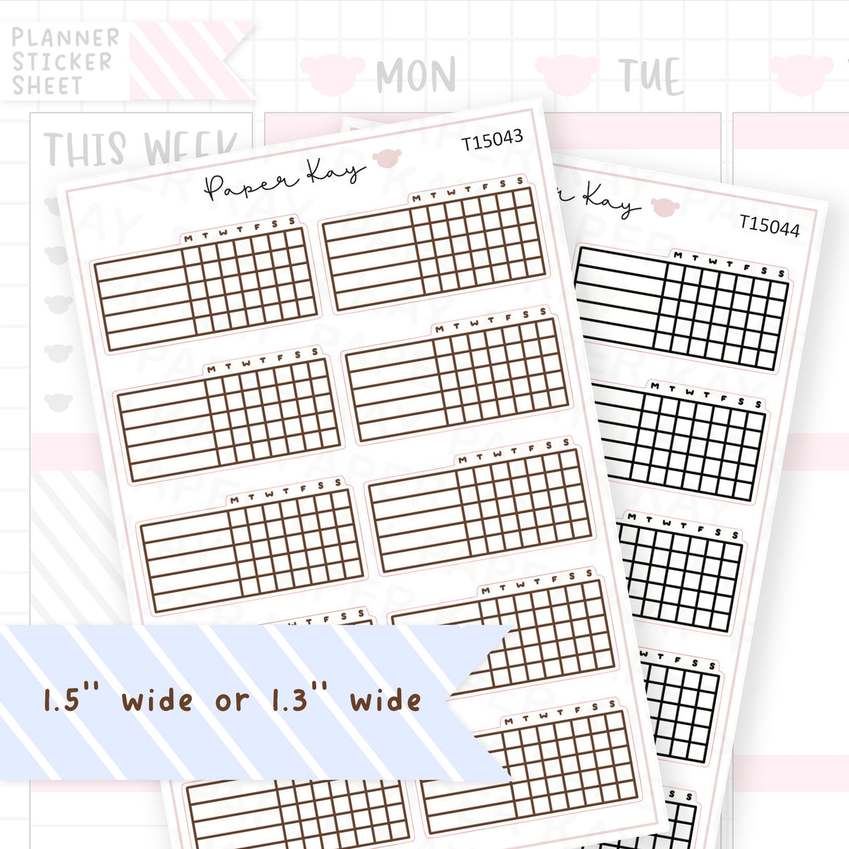 Weekly Habit Tracker V1 Sticker Sheet
