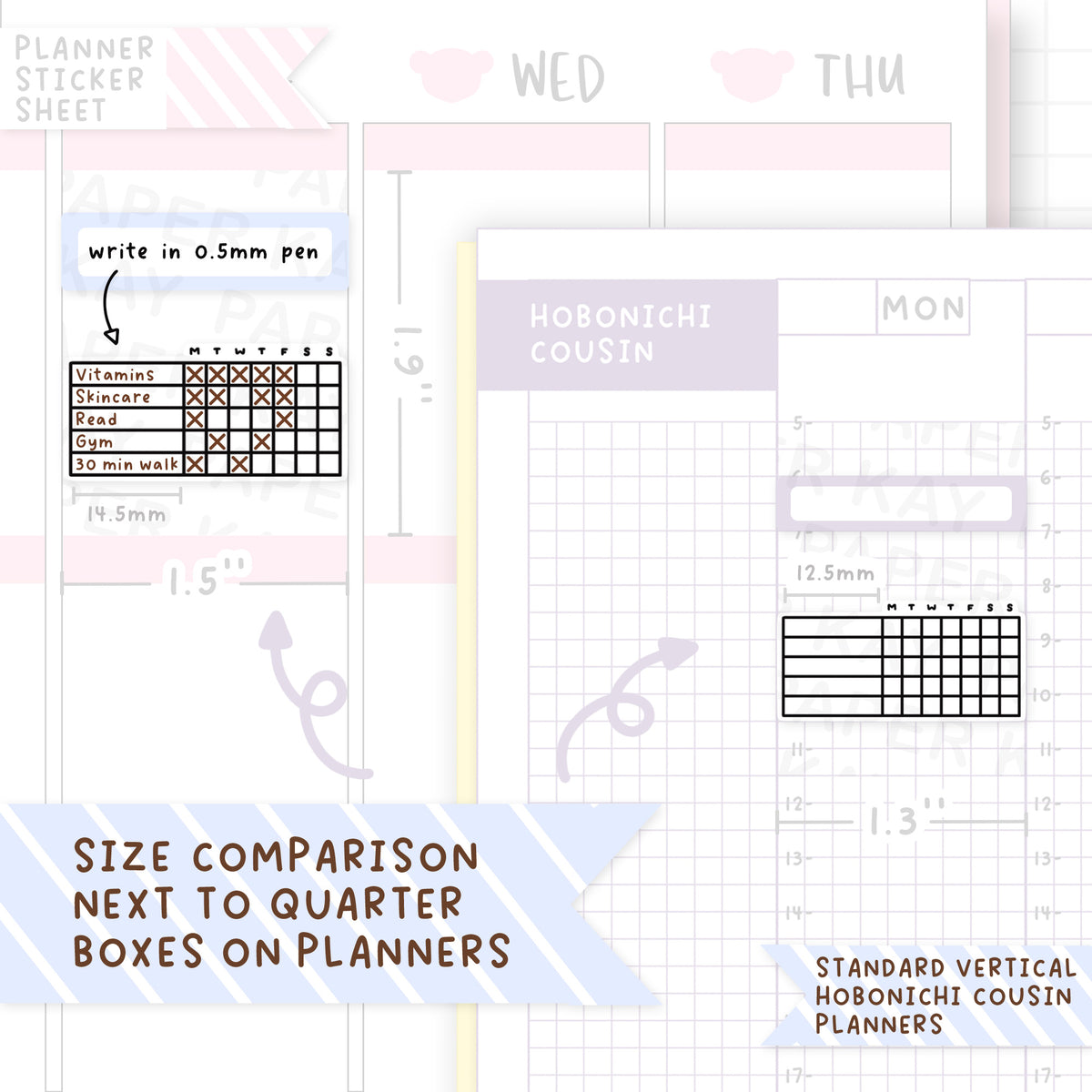 Weekly Habit Tracker V1 Sticker Sheet