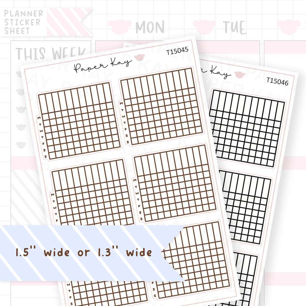 Weekly Habit Tracker V2 Sticker Sheet