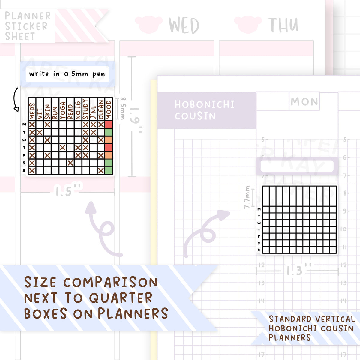 Weekly Habit Tracker V2 Sticker Sheet