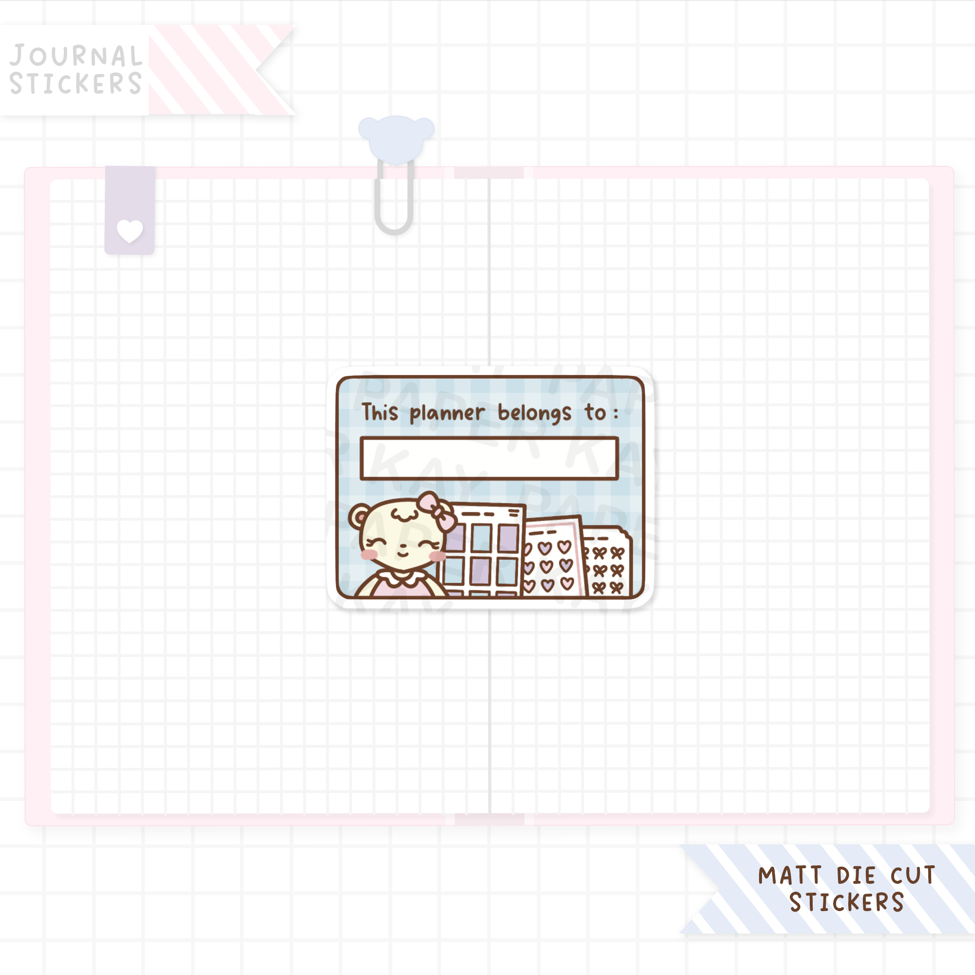 This Planner Belongs to: Matt Sticker Die Cut