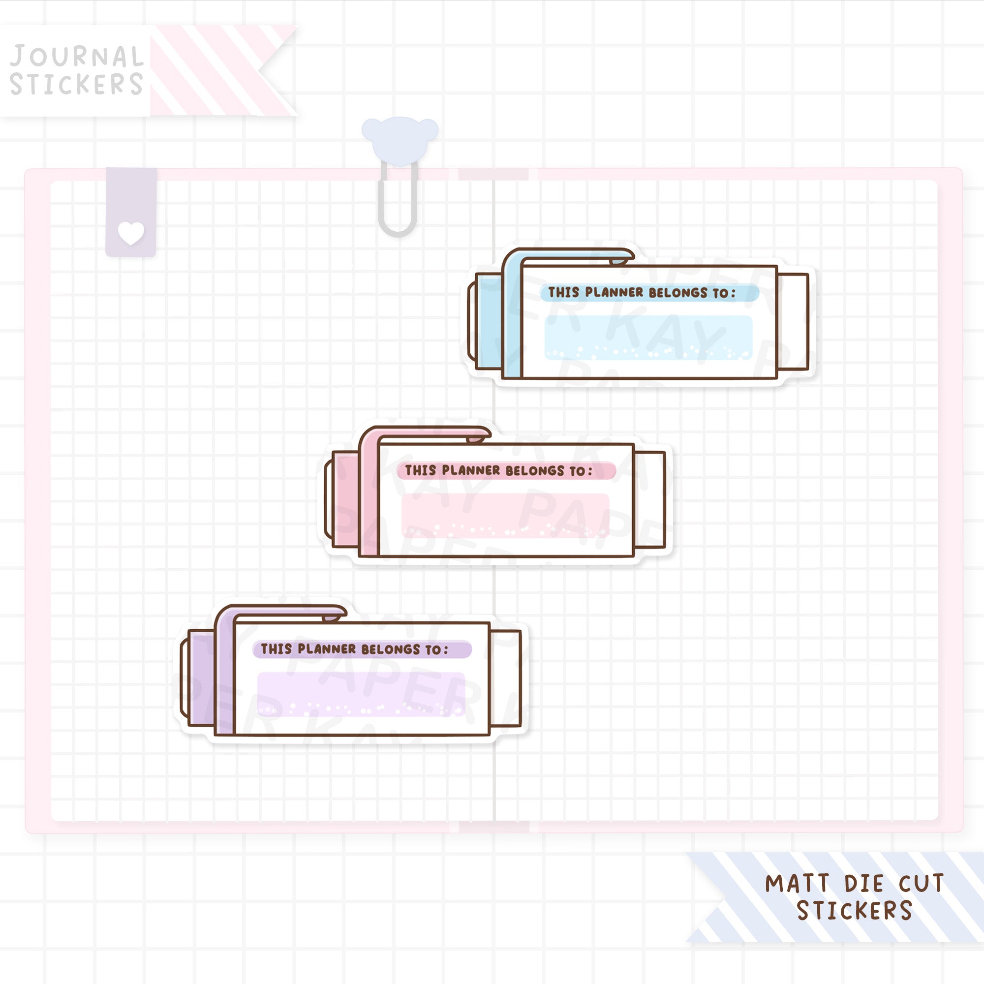 This Planner Belongs to Markers Matt Sticker Die Cut