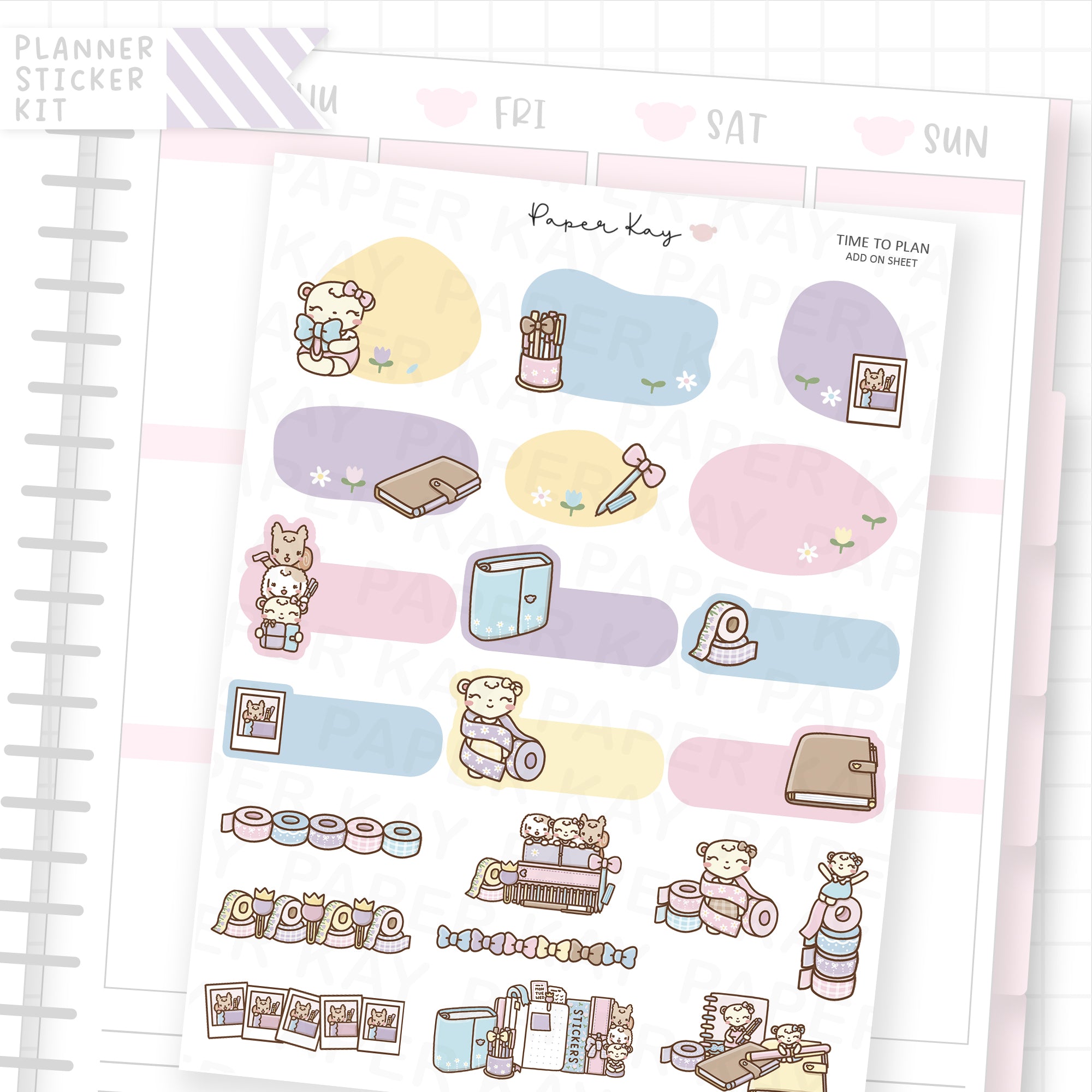 Time to Plan Weekly Vertical Kit Add On Sheet