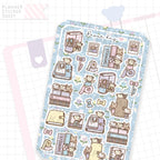 Time to Plan Blue Bujo Deco Stickers