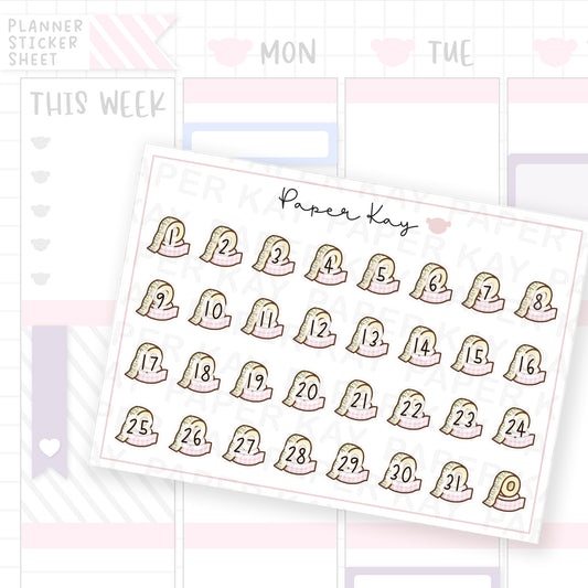 Time to Plan Washi Date Dot Stickers