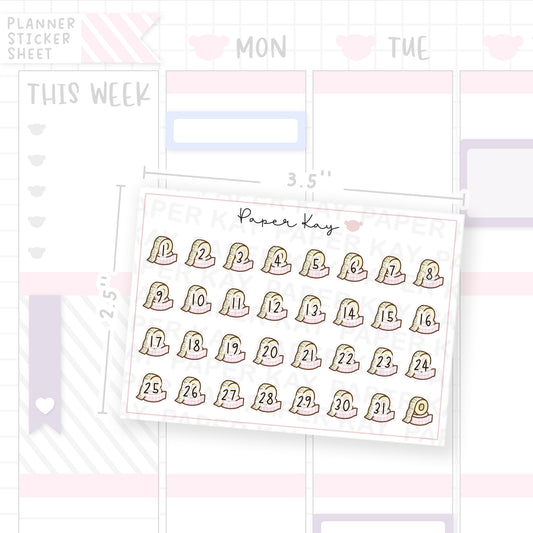 Time to Plan Washi Date Dot Stickers