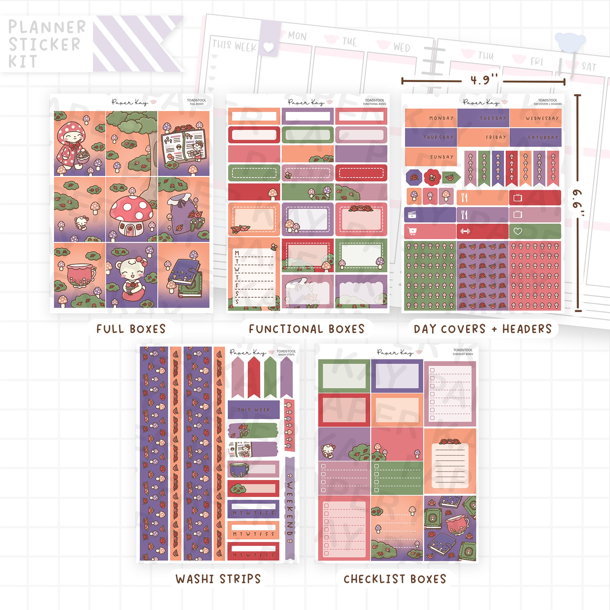 Toadstool Weekly Vertical Kit