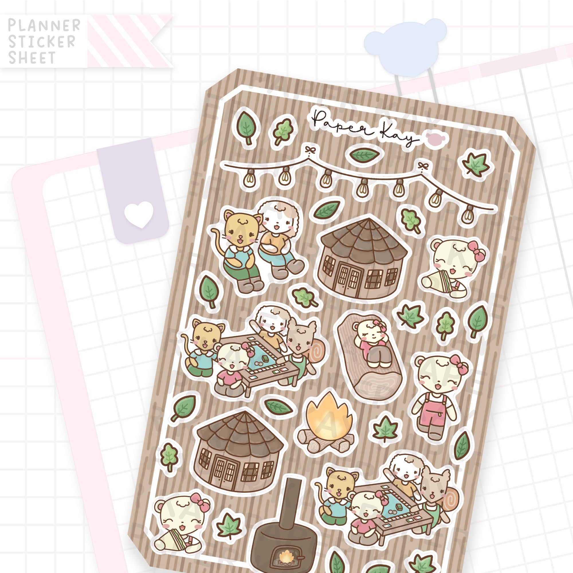 Treehouse Dot the Bear Bujo Deco Stickers