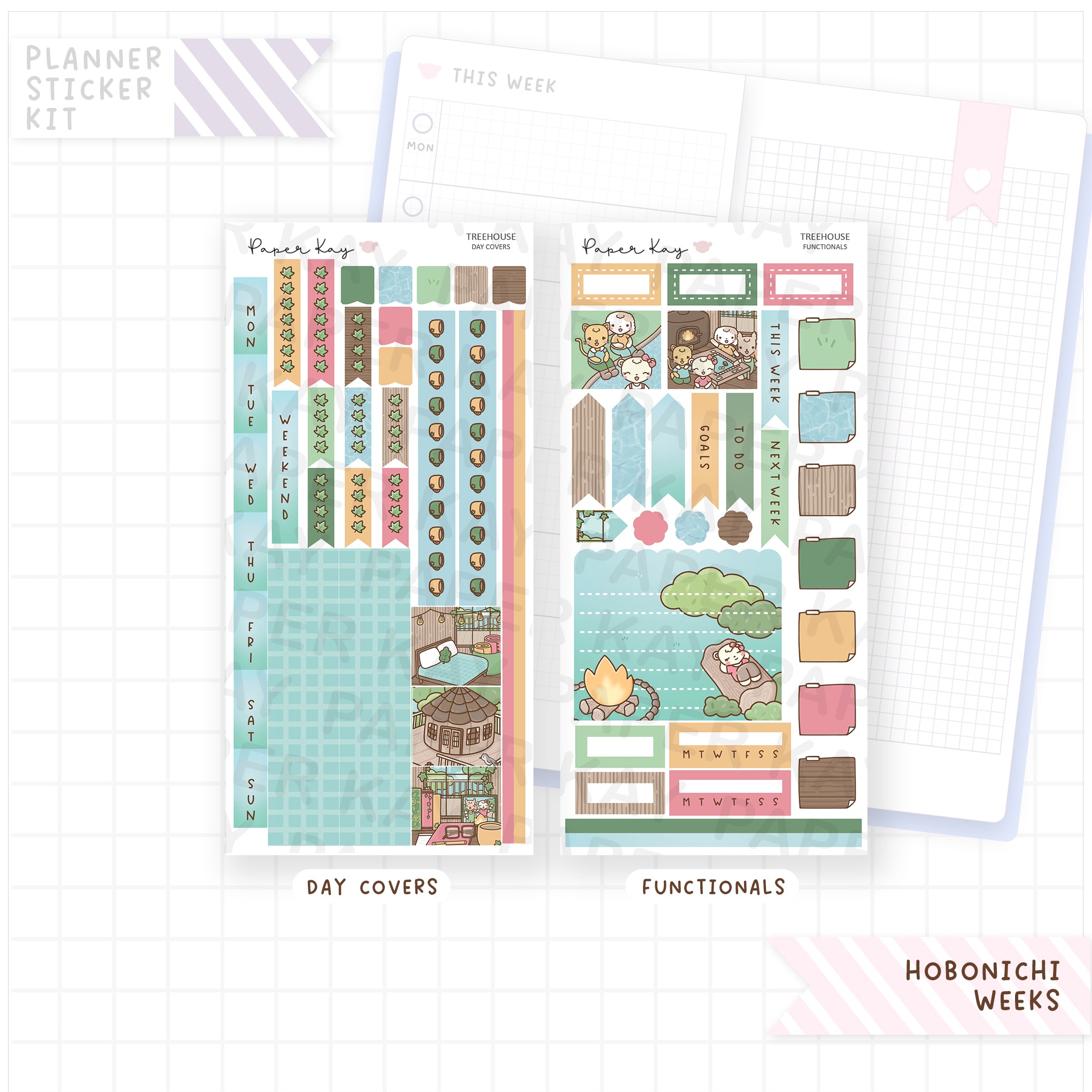 Treehouse Hobonichi Weeks Sticker Kit