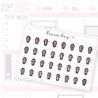 Vampy Coffin Date Dot Stickers