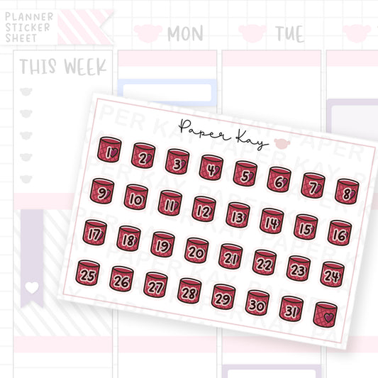 Vampy Glass Date Dot Stickers