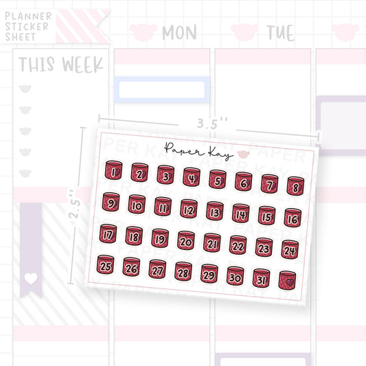 Vampy Glass Date Dot Stickers