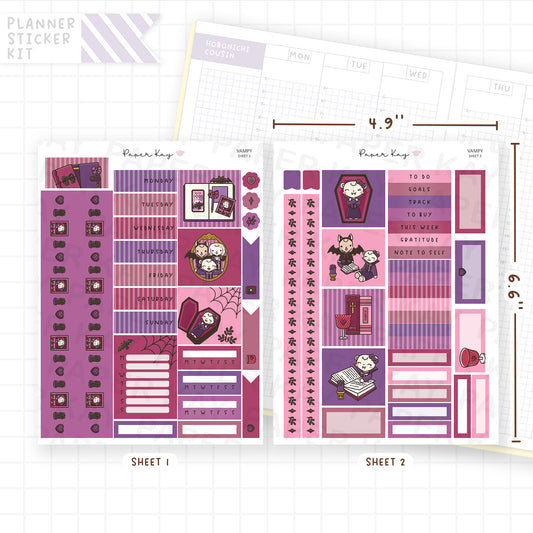 Vampy Hobonichi Cousin Sticker Kit