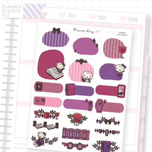 Vampy Weekly Vertical Kit Add On Sheet