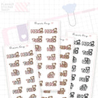Weekday Bubble Text 02 - Bujo Planner Stickers