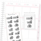 Weekday Bubble Text 02 - Bujo Planner Stickers