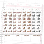 Weekday Bubble Text 02 - Bujo Planner Stickers