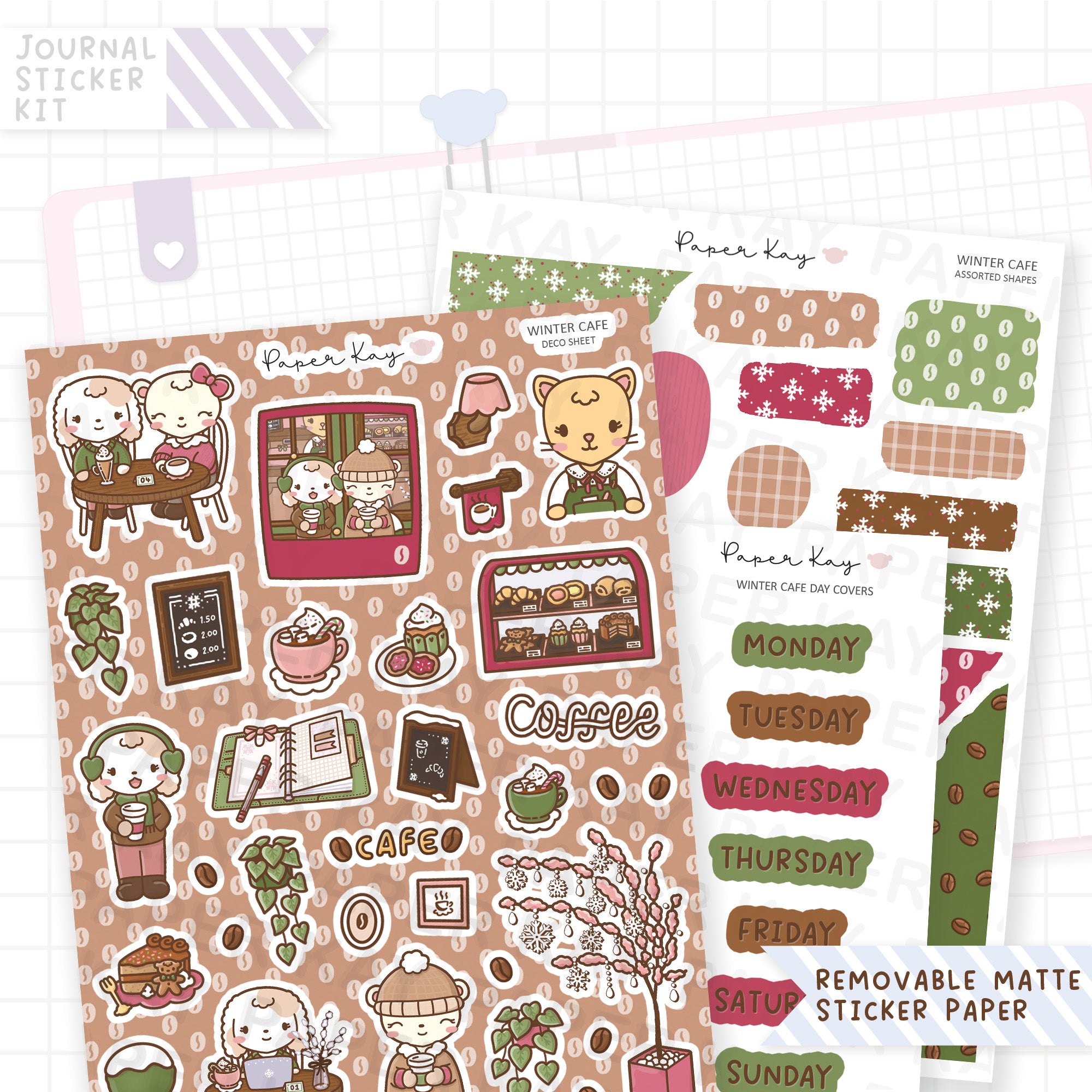 Winter Cafe Journalling Kit
