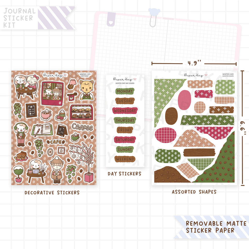 Winter Cafe Journalling Kit