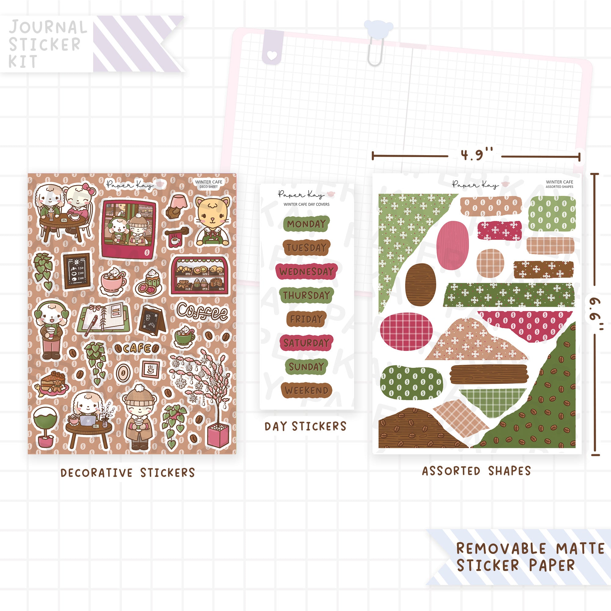 Winter Cafe Journalling Kit