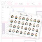 Pride Cupcake Date Dot Stickers