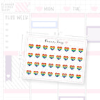 Pride Heart Date Dot Stickers