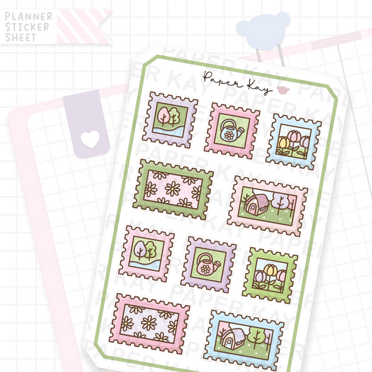 Spring Stamps Bujo Deco Stickers